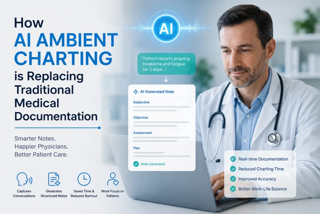 AI ambient charting generating real time clinical notes in Althea Smart EHR during patient visit